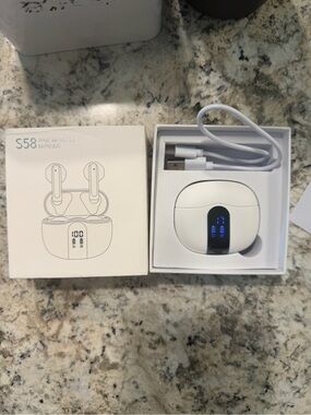 S58 True Wireless Earbuds - White